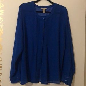Royal Blue Banana Republic Blouse